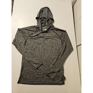 The North Face Hooded Pullover Thin Long Sleeve Gray Mens Small Super Soft (1324